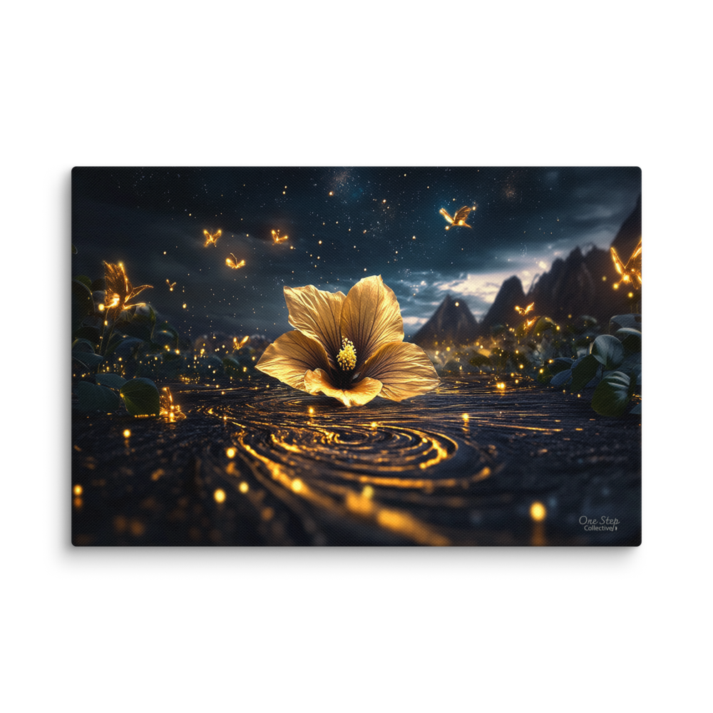 Golden Hour Flower – Canvas Print