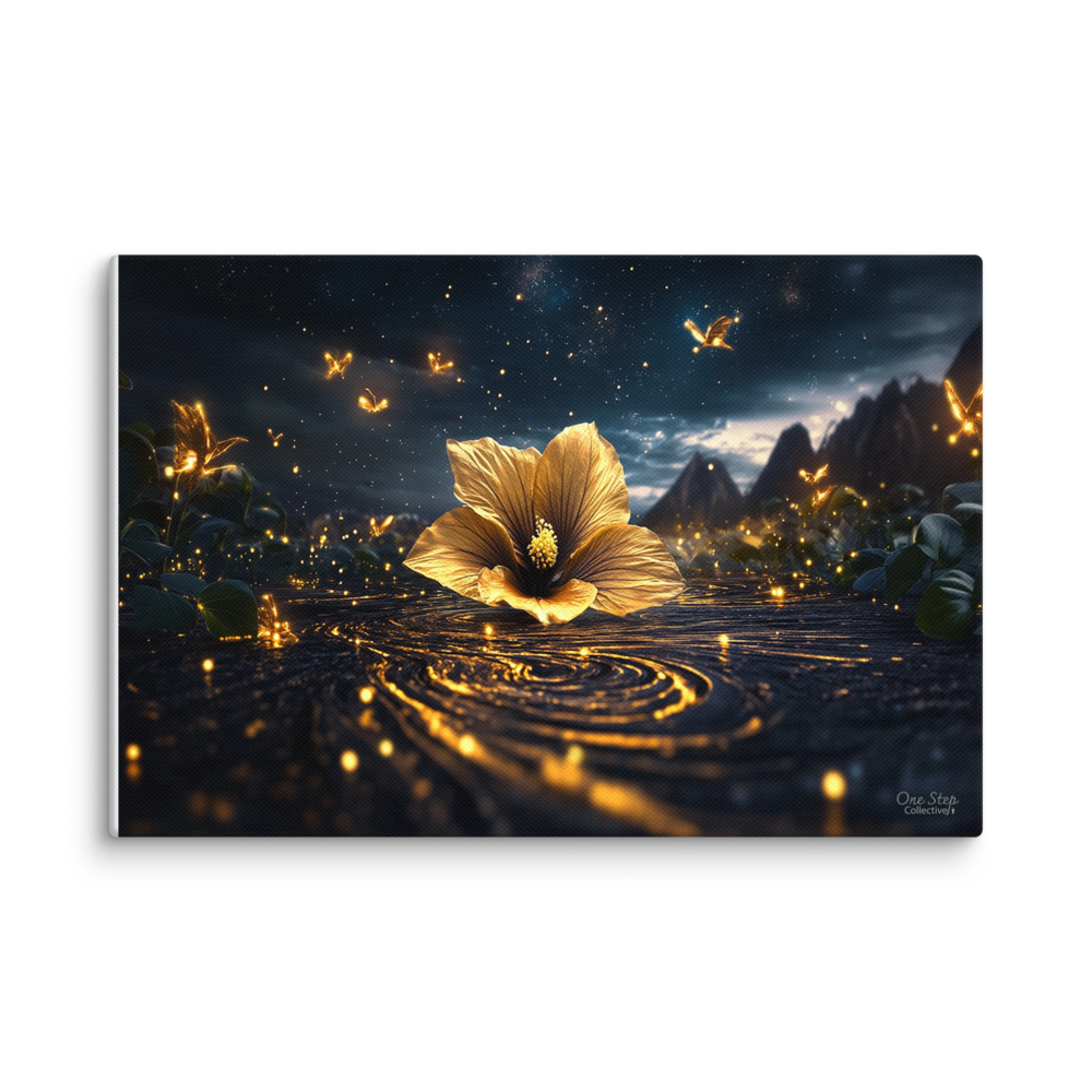 Golden Hour Flower – Canvas Print