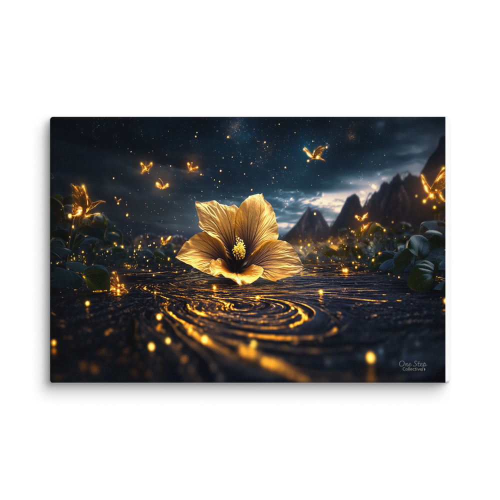 Golden Hour Flower – Canvas Print