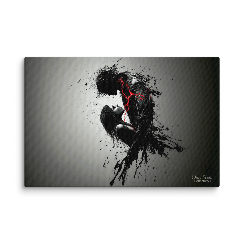 Fractured Embrace Canvas Print