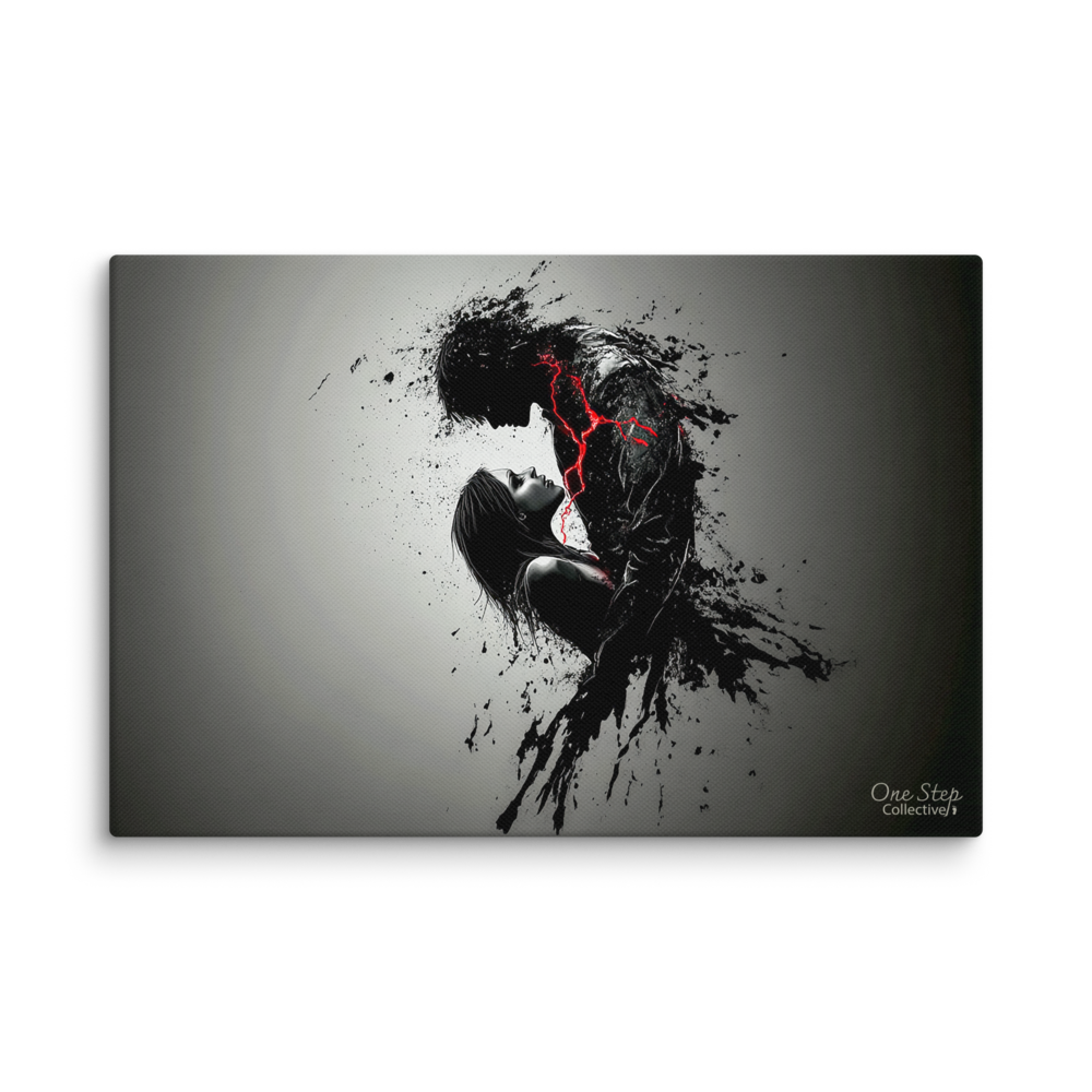 Fractured Embrace Canvas Print